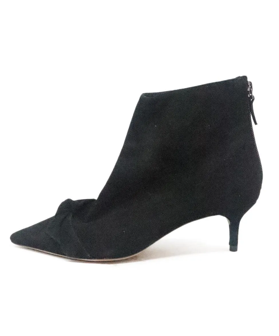 Alexandre Birman Black Suede Bow Booties sz 7
