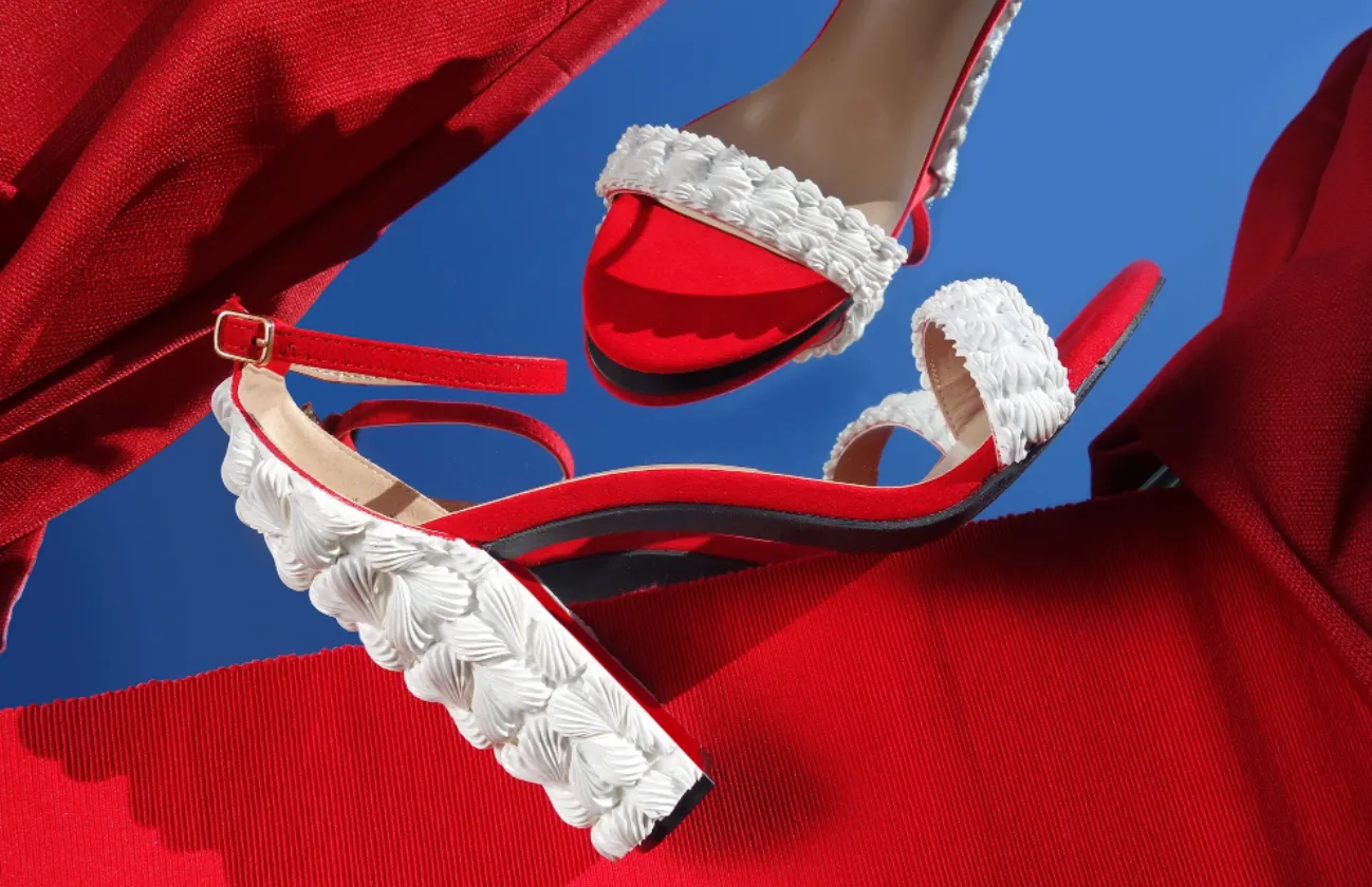 Baked and Ready Red Velvet Chunk Heels  sz 8.5 | 4" Heel Height