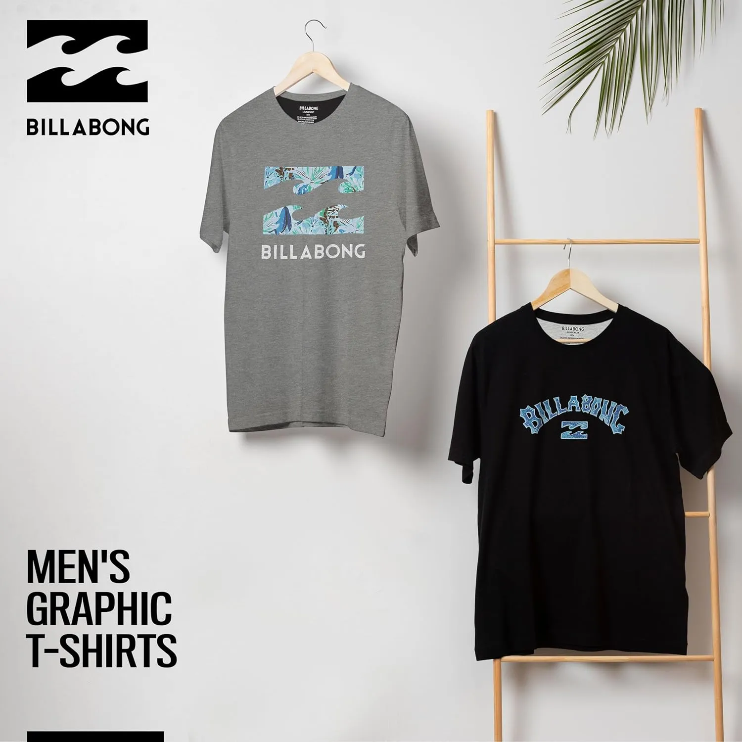 Billabong Mens 2 Pack Short Sleeve Lounge Crew Tee Graphic Lounge Wear Crewneck