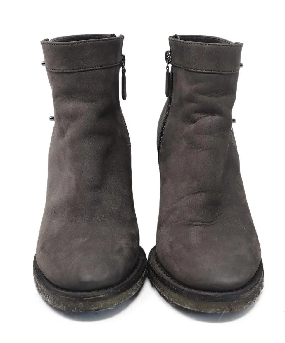 Chanel Grey Suede Booties sz 9