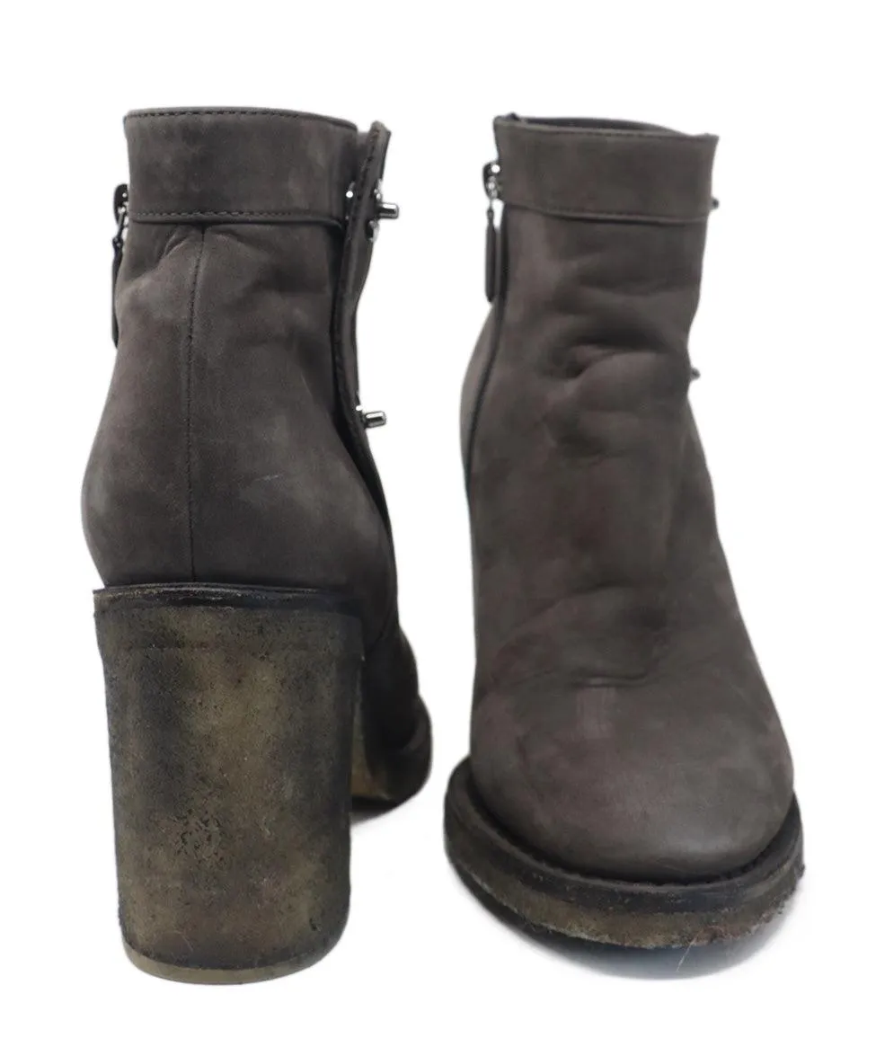 Chanel Grey Suede Booties sz 9