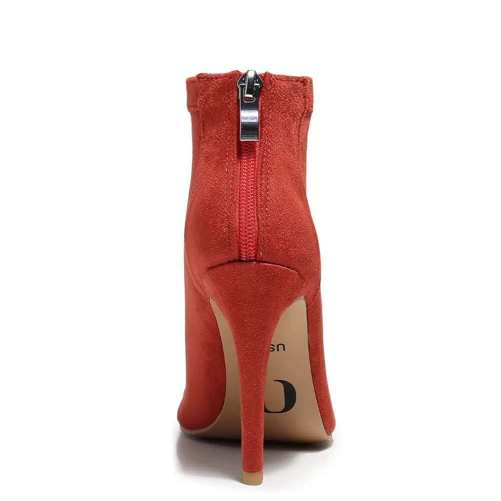 Dilynn - Red Vegan Suede - Street Sole