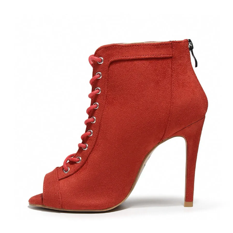 Dilynn - Red Vegan Suede - Street Sole