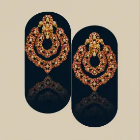 Earrings in Chetum and Pearls