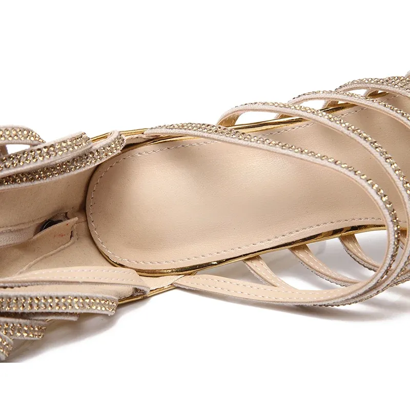 Funki Buys | Shoes | Women's Bling Gold Crystal Stilettos