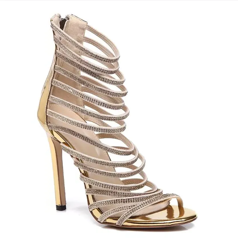 Funki Buys | Shoes | Women's Bling Gold Crystal Stilettos