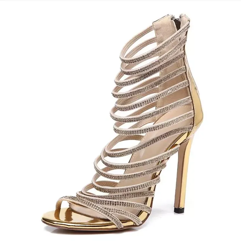 Funki Buys | Shoes | Women's Bling Gold Crystal Stilettos
