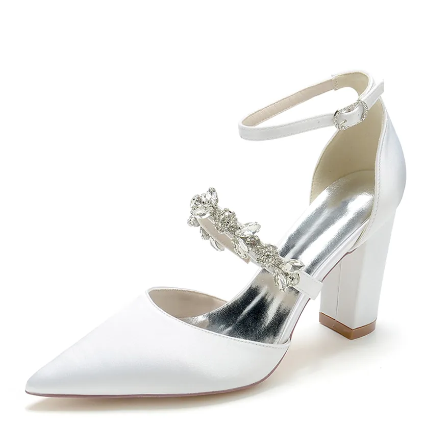 Funki Buys | Shoes | Women's Chic Crystal Satin Wedding Shoe