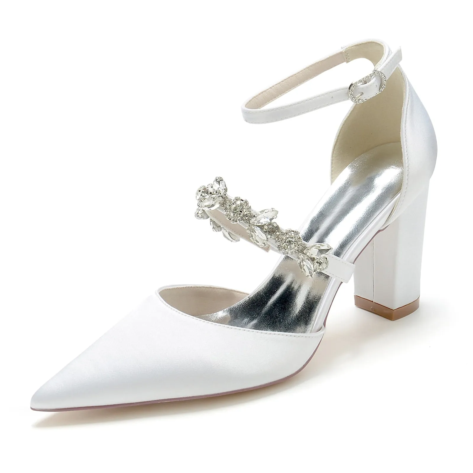 Funki Buys | Shoes | Women's Chic Crystal Satin Wedding Shoe