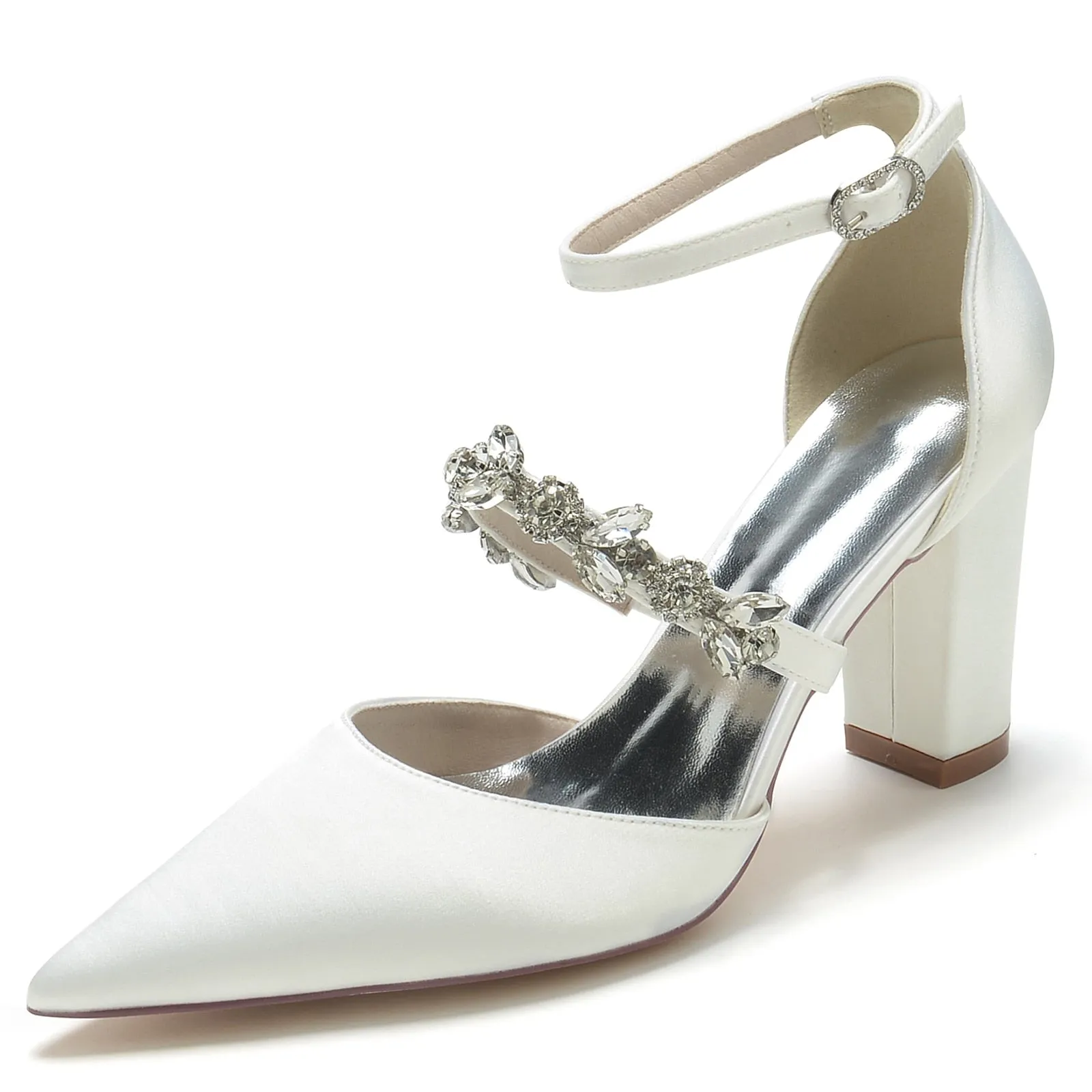 Funki Buys | Shoes | Women's Chic Crystal Satin Wedding Shoe