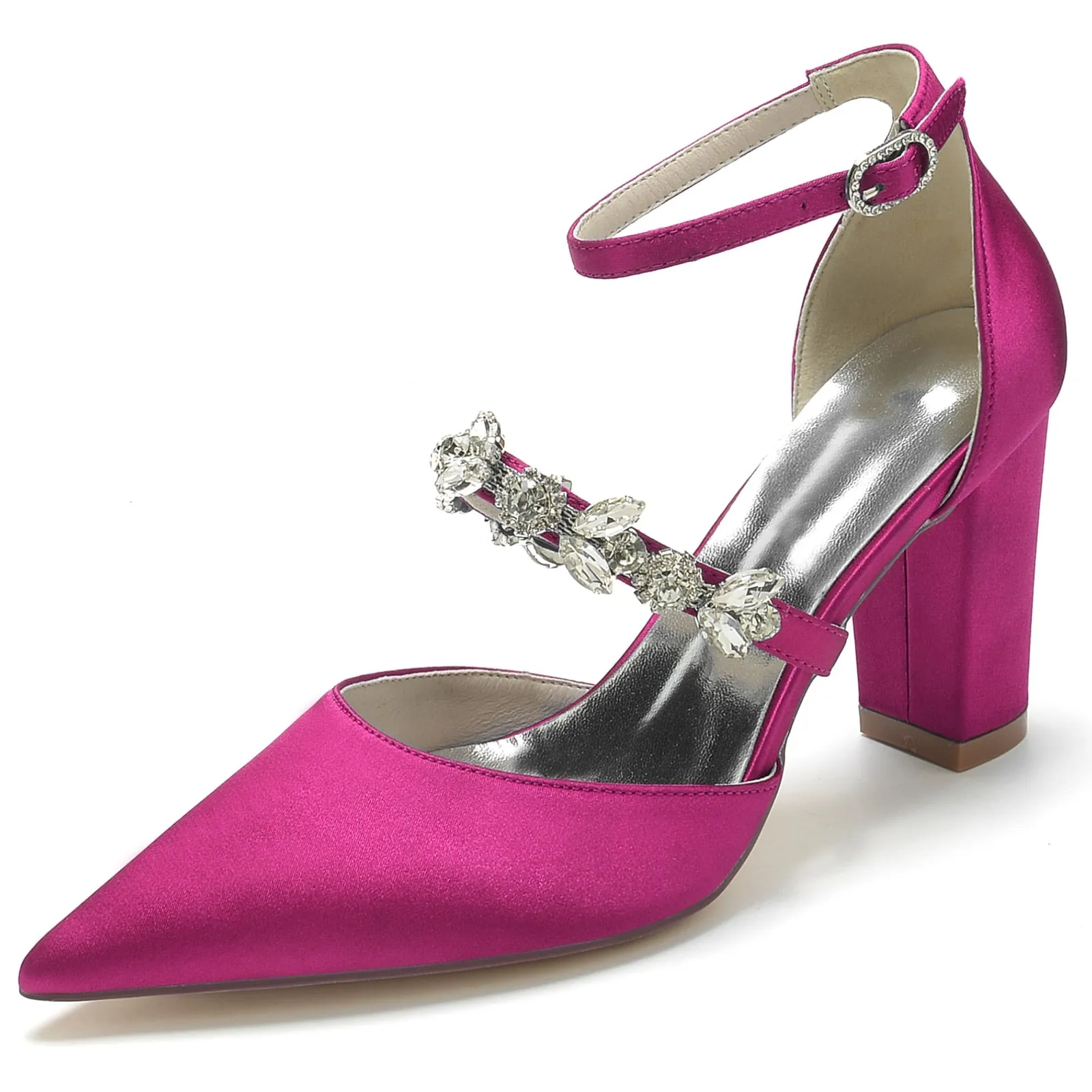 Funki Buys | Shoes | Women's Chic Crystal Satin Wedding Shoe