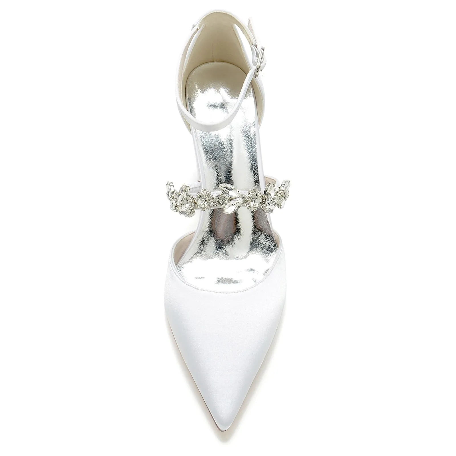 Funki Buys | Shoes | Women's Chic Crystal Satin Wedding Shoe