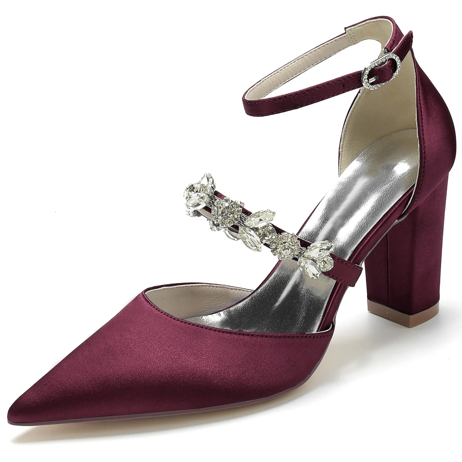 Funki Buys | Shoes | Women's Chic Crystal Satin Wedding Shoe