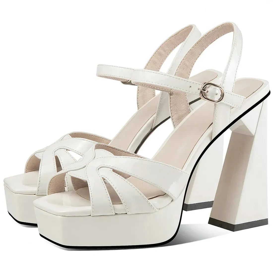 Funki Buys | Shoes | Women's Leather Platform Summer Sandal