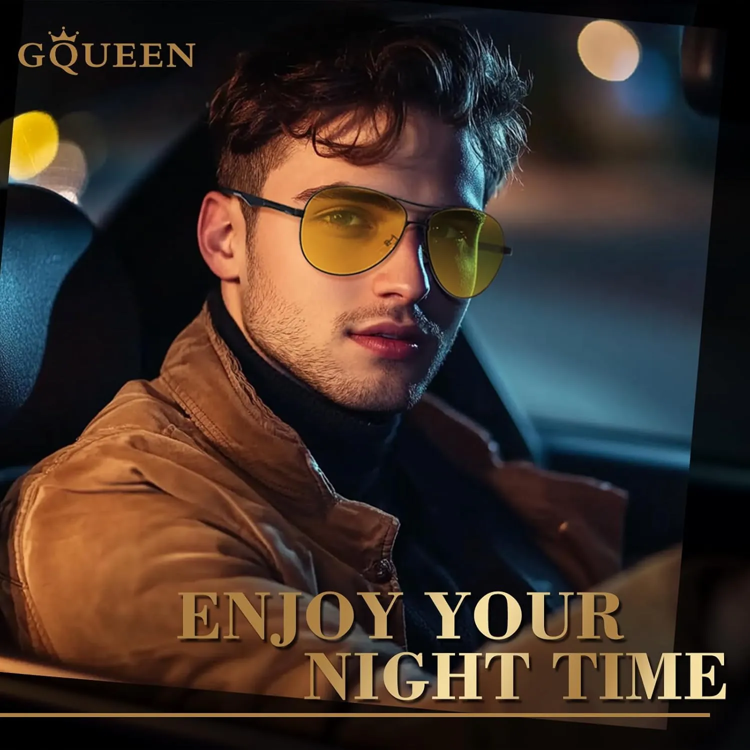 GQUEEN Classic Military Style Pilot Polarized Sunglasses Spring Hinges Al-Mg for mens womens MOS1