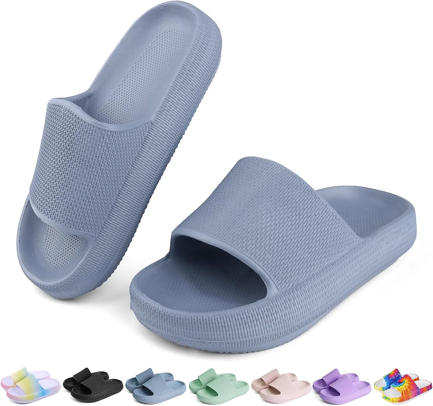 Kids Cloud Slides Boys Girls Flip Flops Slip On Beach Sandals Youth Pool Shower Shoes EVA Summer Slippers??11 Little Kids - 6 Big Kids??