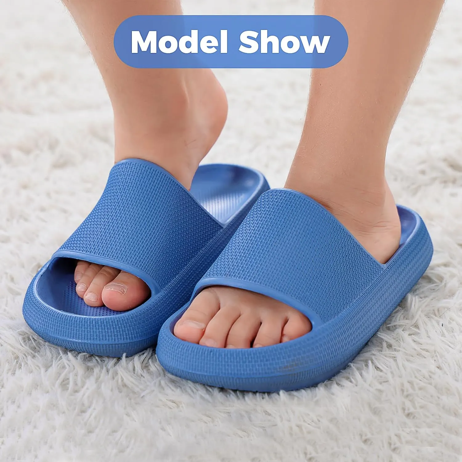 Kids Cloud Slides Boys Girls Flip Flops Slip On Beach Sandals Youth Pool Shower Shoes EVA Summer Slippers??11 Little Kids - 6 Big Kids??