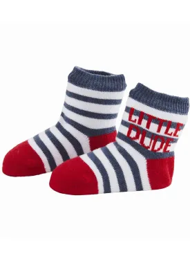 Little Dude Striped Sock by Mud Pie
