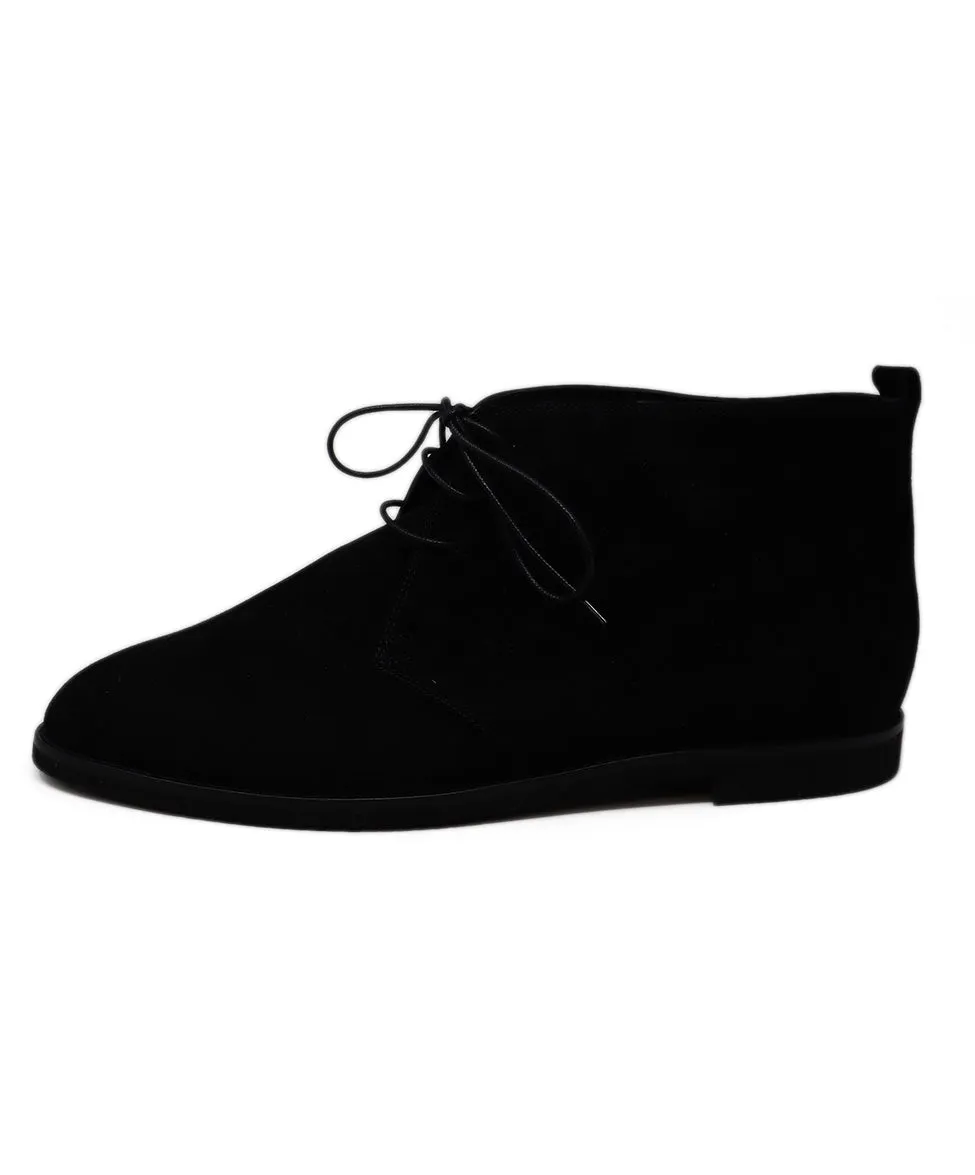 Manolo Blahnik Black Suede Lace Up Booties sz 11