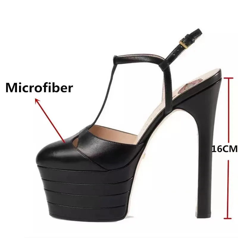 Platform T Strap Pump Heels