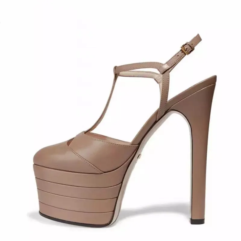 Platform T Strap Pump Heels