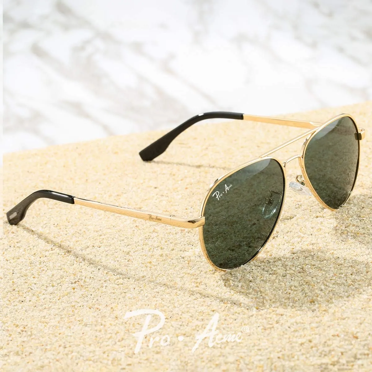 Pro Acme Kids Aviator Sunglasses for Boys Girls, Polarized Small Face for Youth Juniors Age 3-18, with Two Sizes 50MM 52MM