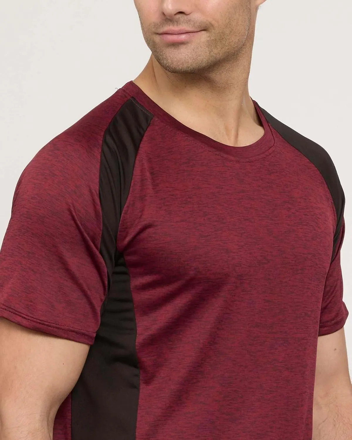 Real Essentials 5 Pack: Men??s Short Sleeve Dry Fit Active Crew Neck T Shirt - Athletic Running Gym Workout Tee Tops