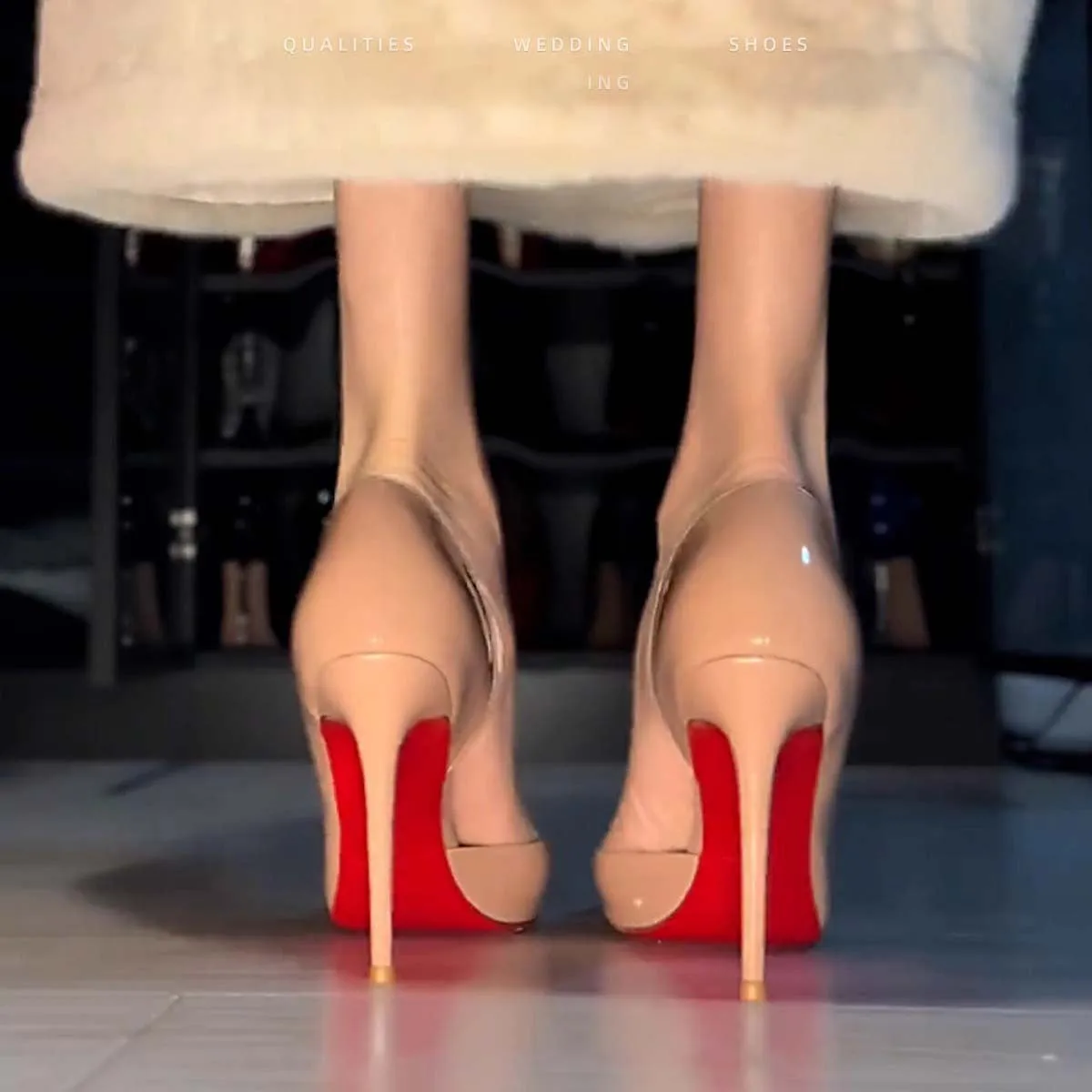 Red bottom high heels stilettos