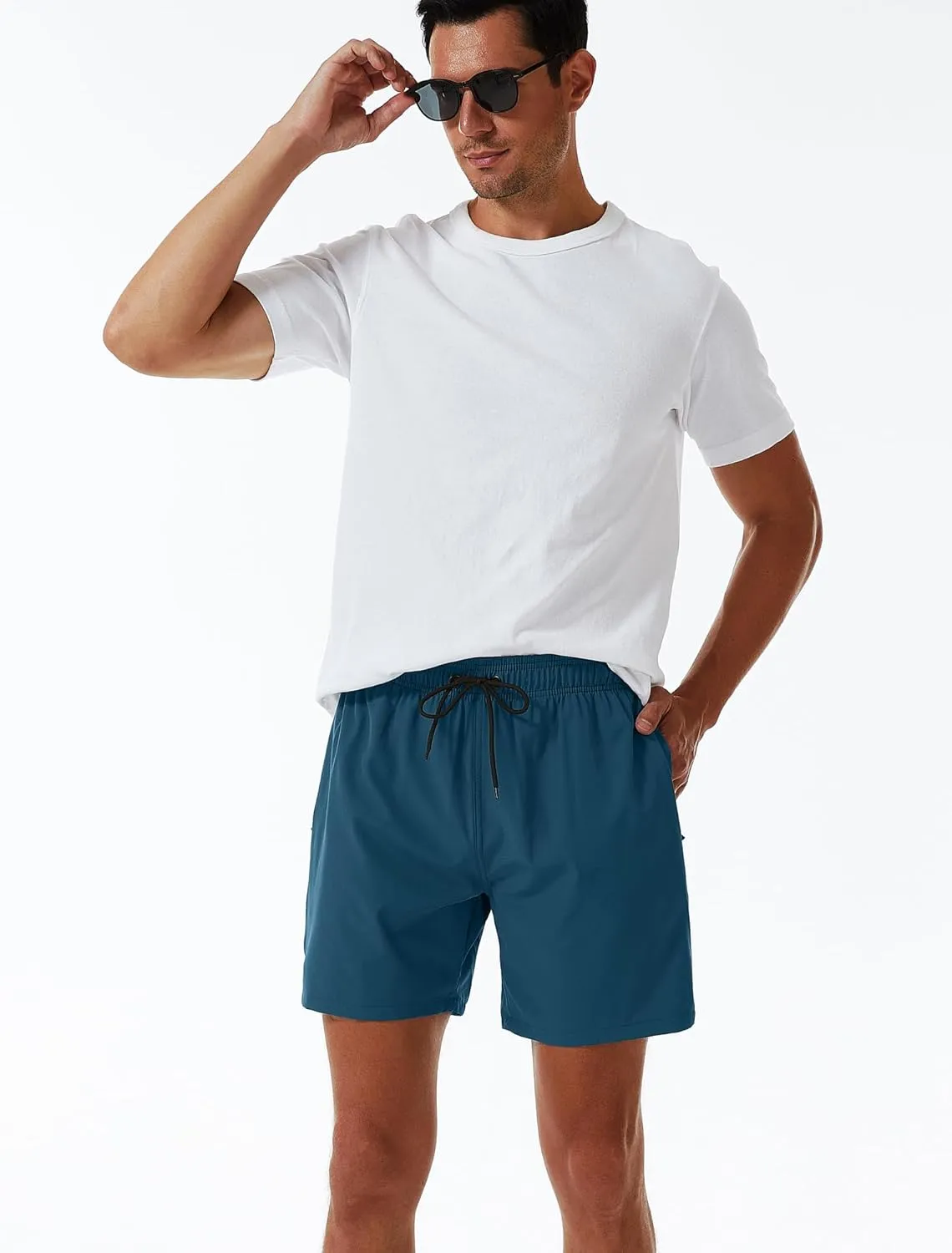 SILKWORLD Men's Swim Trunks Quick Dry Beach Shorts with Pockets