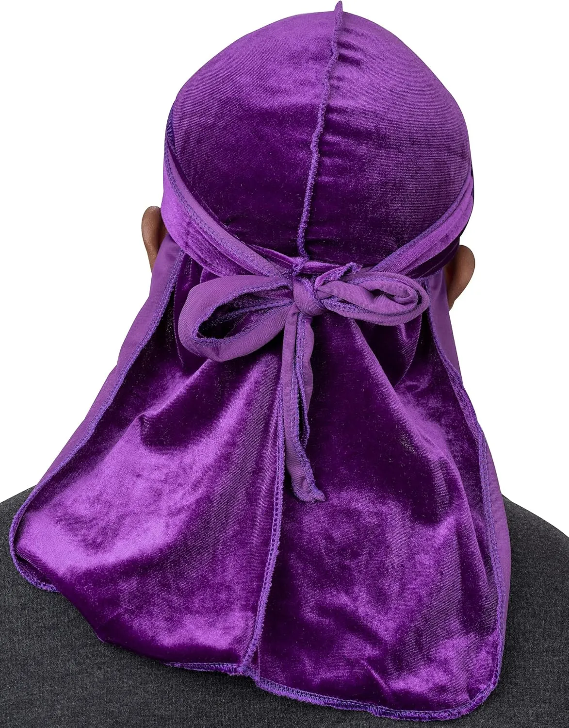 Veeta Superior Velvet Durag - Soft Velvet Durags for Men & Women, Long Double Wide Straps, Silky Durag Liner, Triple Stitched